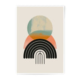Abstract Geometric Photographic Print, Modern Art Print, Boho Wall Decor, Circle Rainbow Art, Home Decor, Minimalist Design - Tawshia